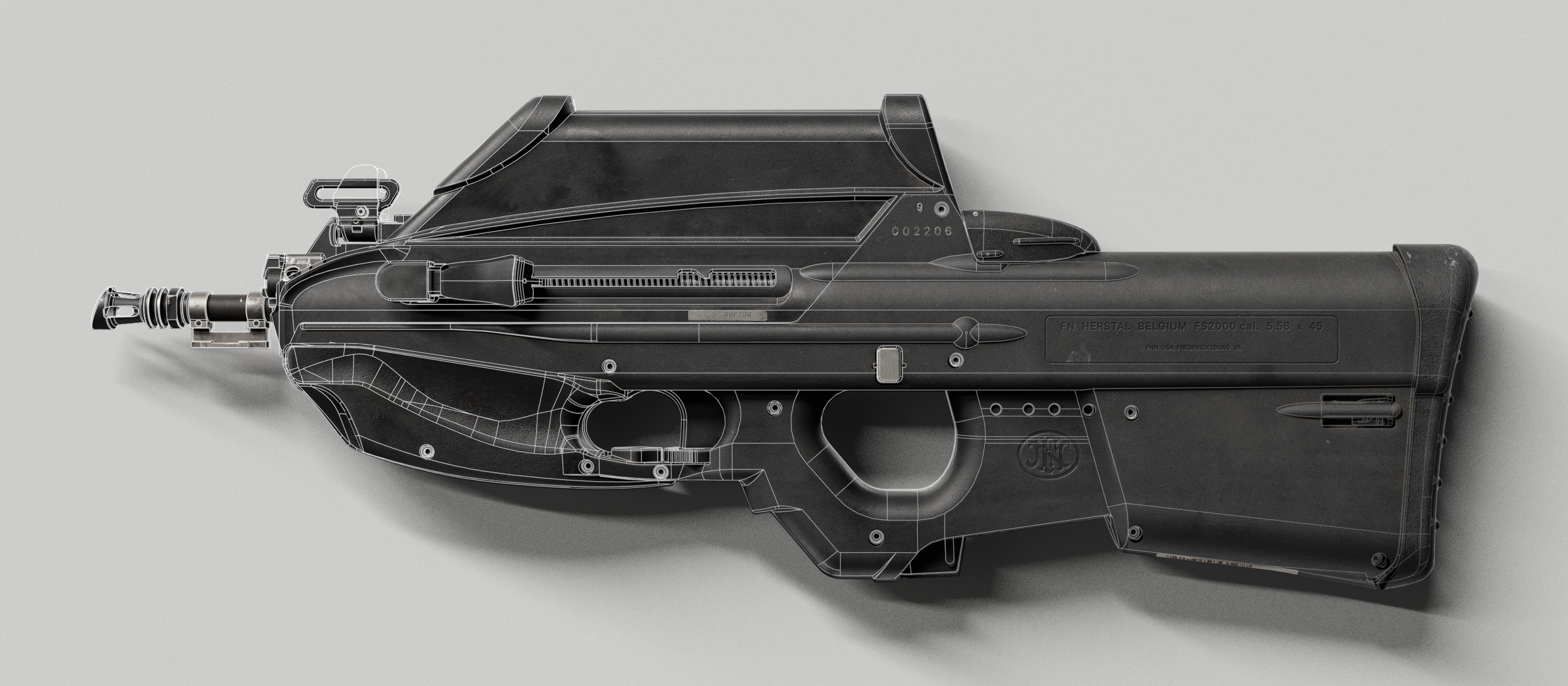 FN F2000 CAD model