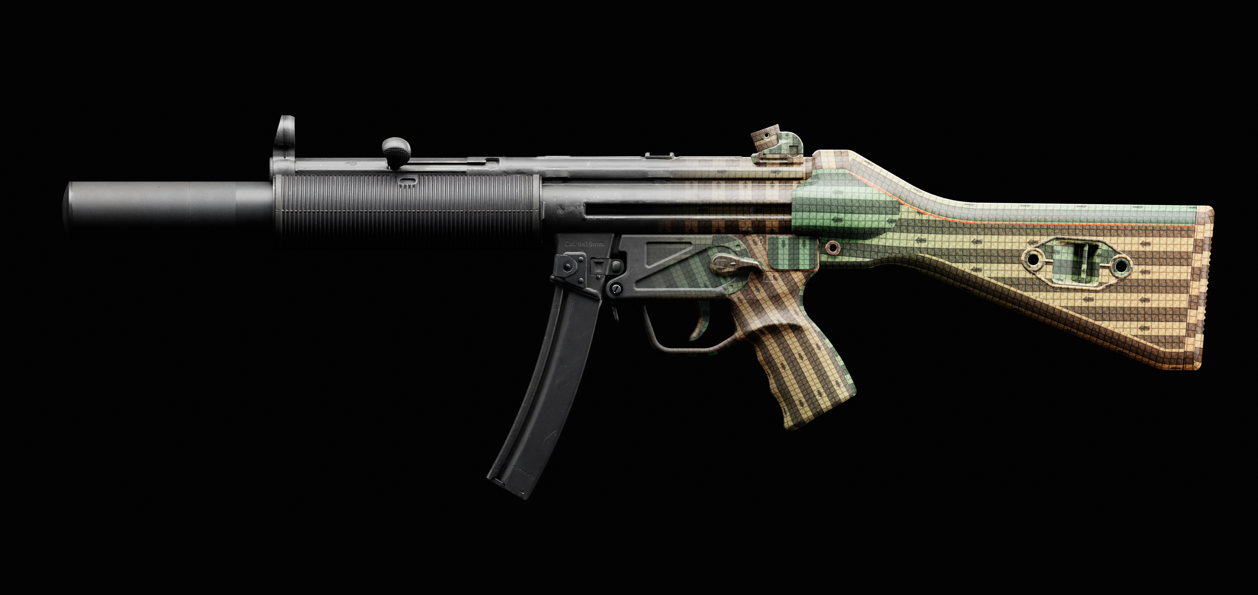 UV mapping for a hard-surface weapon asset