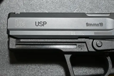 HK USP9 pistol reference photograph