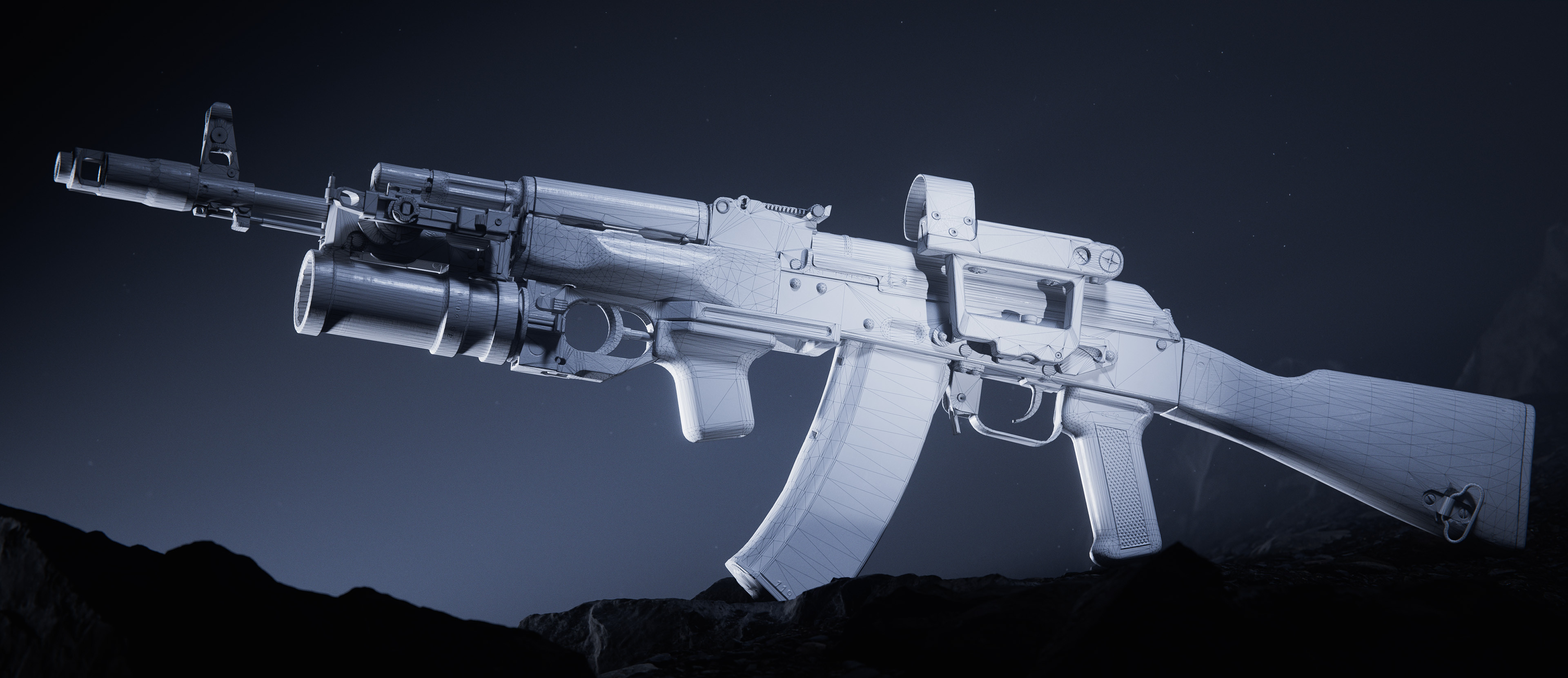 AK 545 — wireframe detail